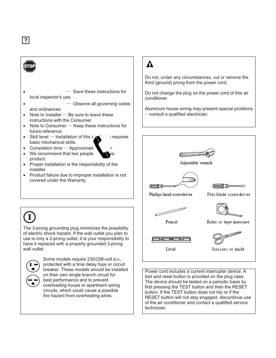 Installation instructions | Soleus Air KC-45H User Manual | Page 8 / 20