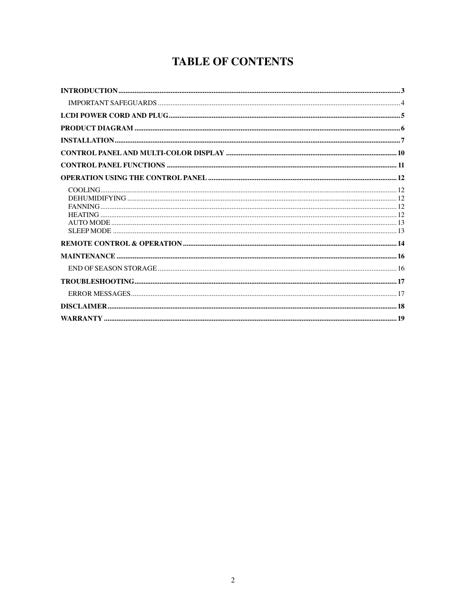 Soleus Air PH1-12R-03 User Manual | Page 2 / 19