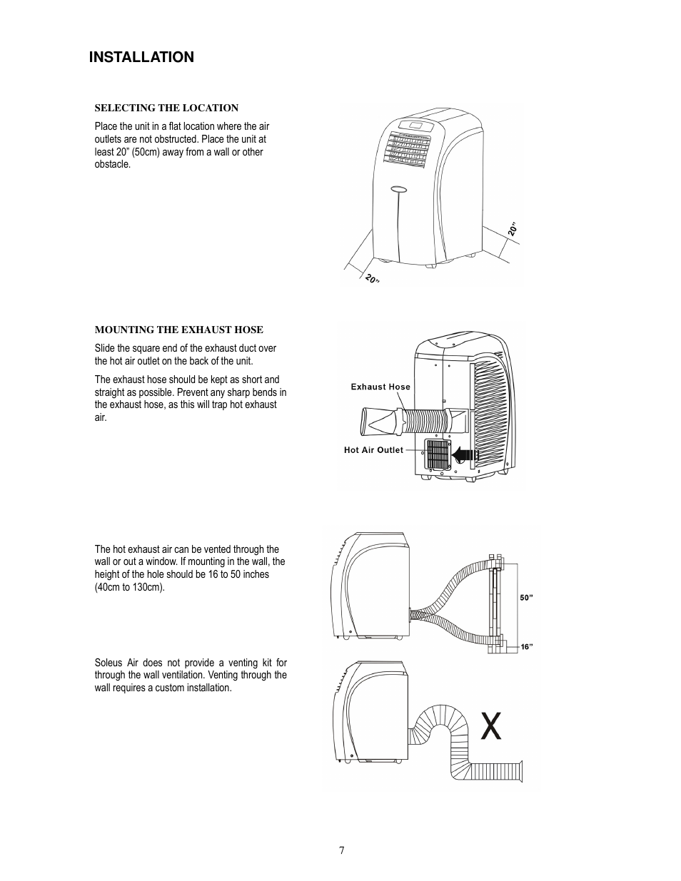 Installation | Soleus Air PH1-12R-03 User Manual | Page 7 / 19
