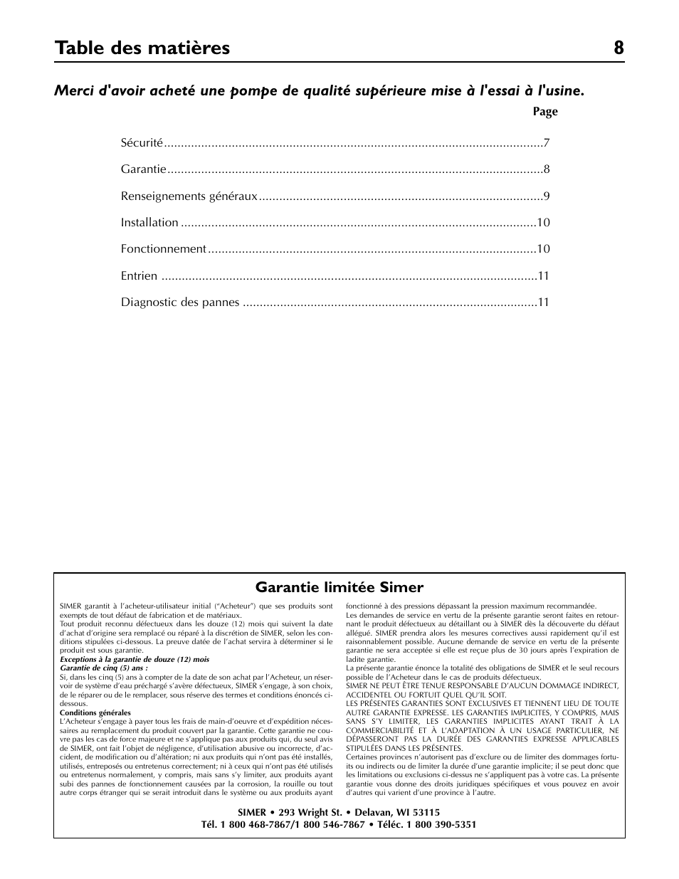 Simer Pumps 2360 User Manual | Page 8 / 16