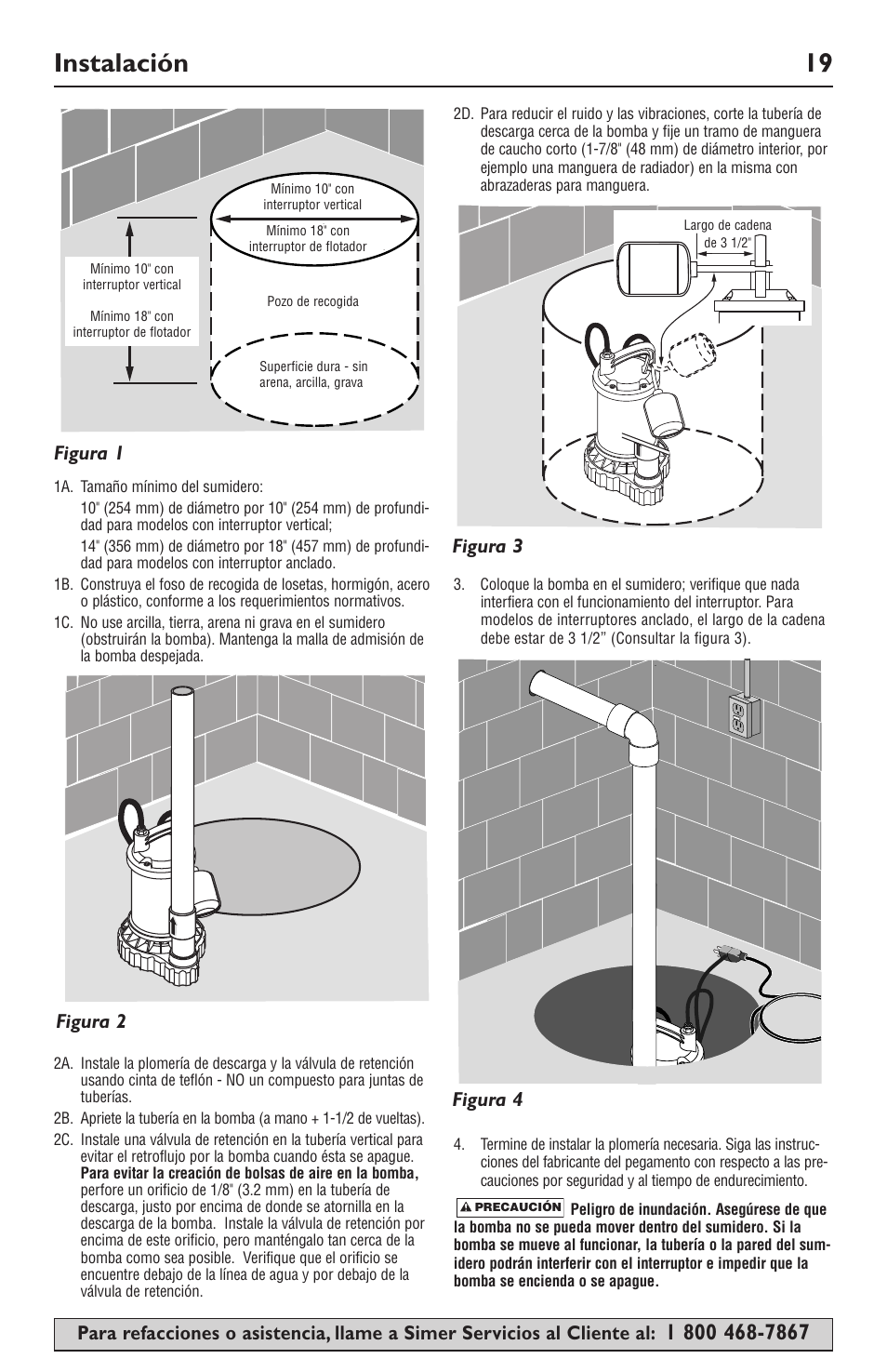 Instalación 19 | Simer Pumps SIMER 3985 User Manual | Page 19 / 28