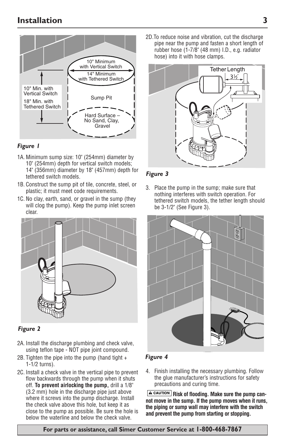 Installation 3 | Simer Pumps SIMER 3985 User Manual | Page 3 / 28