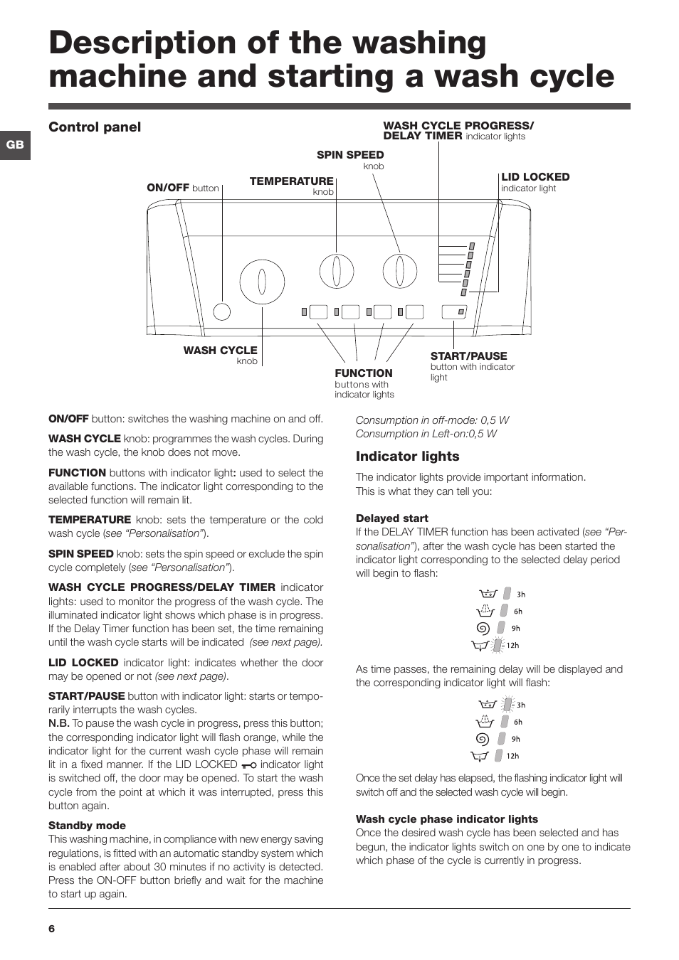 Hotpoint Ariston ARTXL 109 User Manual | Page 6 / 72