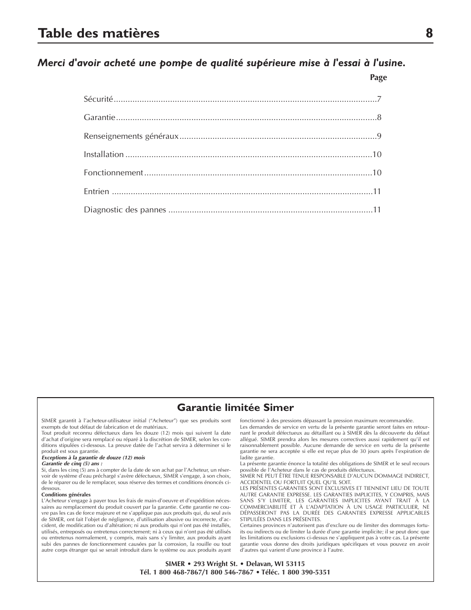 Simer Pumps 2430 User Manual | Page 8 / 16