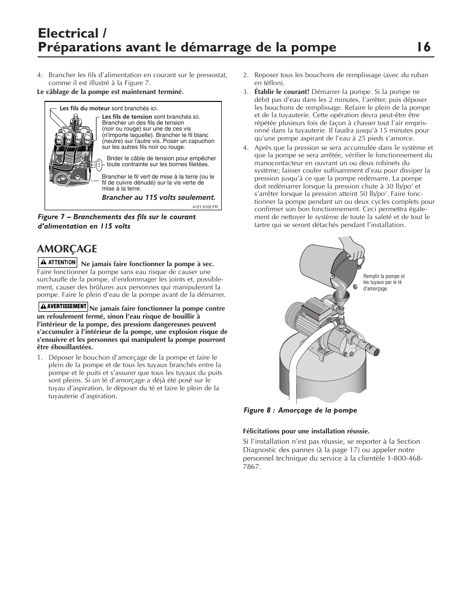 Amorçage | Simer Pumps 2803 User Manual | Page 16 / 28