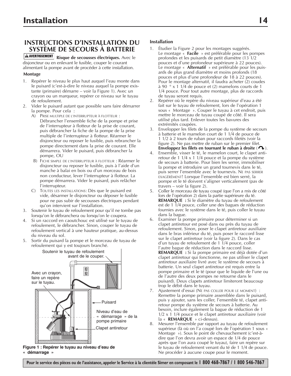 Installation 14 | Simer Pumps Battery Backup System A5000-04 User Manual | Page 14 / 32