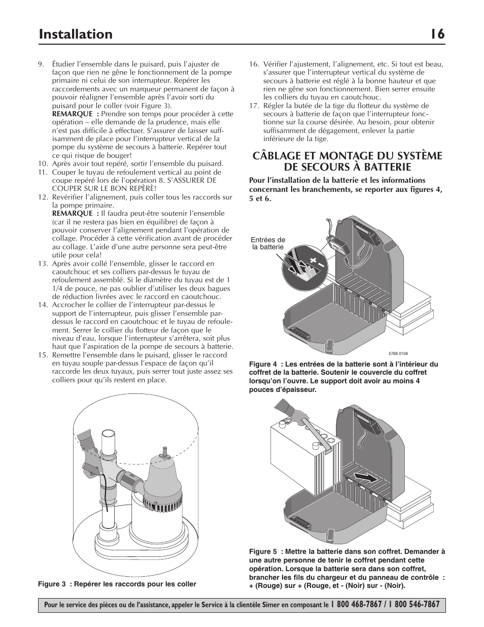 Installation 16 | Simer Pumps Battery Backup System A5000-04 User Manual | Page 16 / 32
