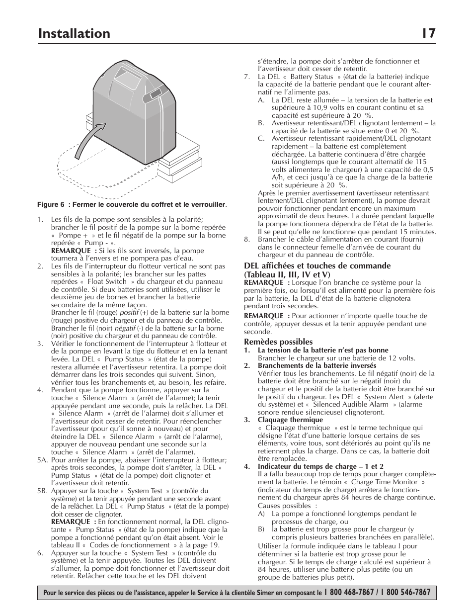 Installation 17 | Simer Pumps Battery Backup System A5000-04 User Manual | Page 17 / 32