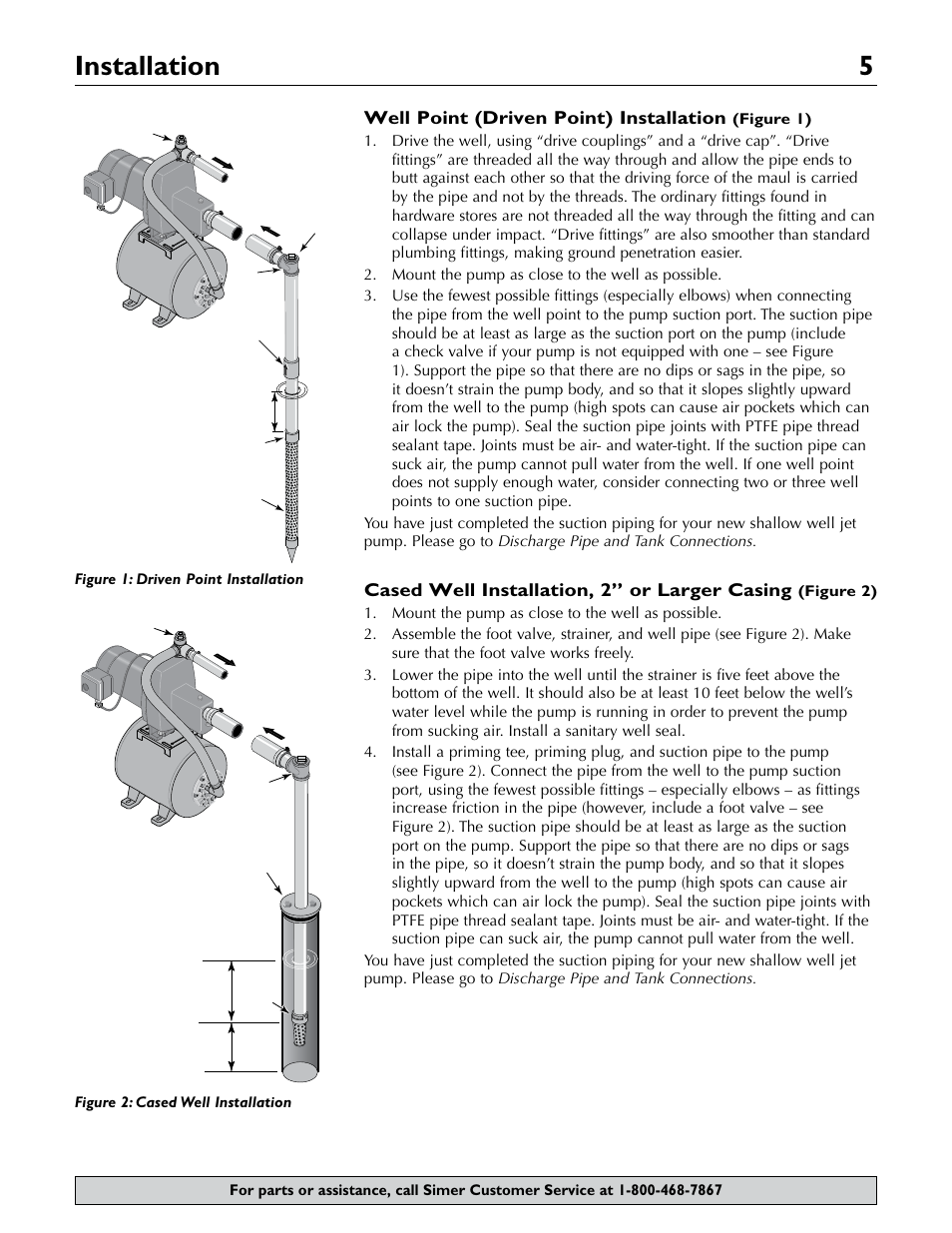 Installation 5, Not to scale | Simer Pumps 2806E User Manual | Page 5 / 32