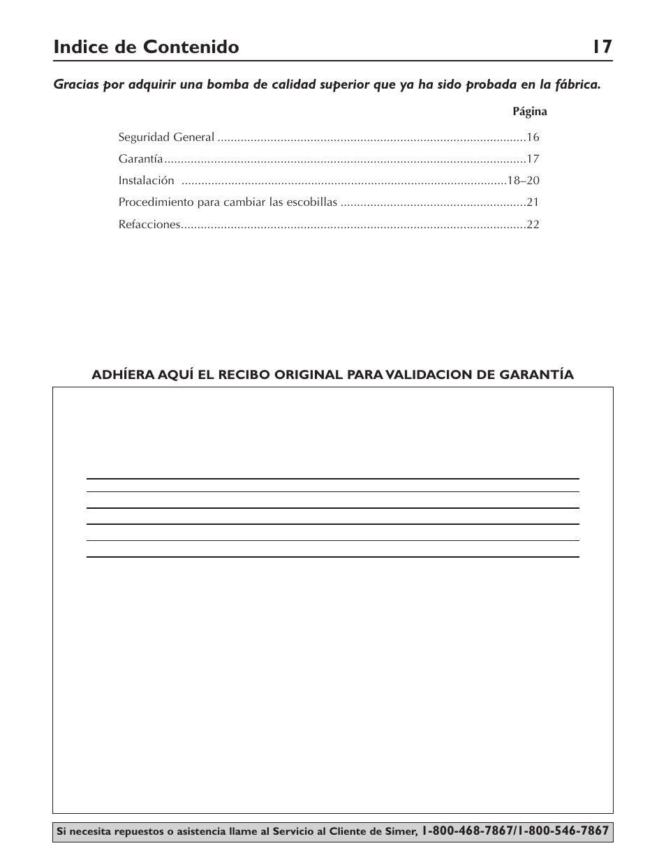 Simer Pumps 4850C User Manual | Page 17 / 24