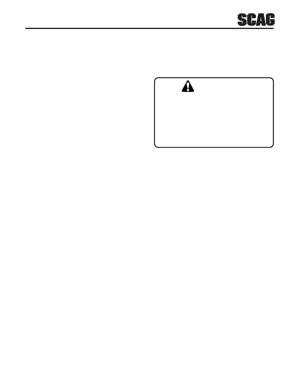 Warning | Scag Power Equipment STT User Manual | Page 13 / 129