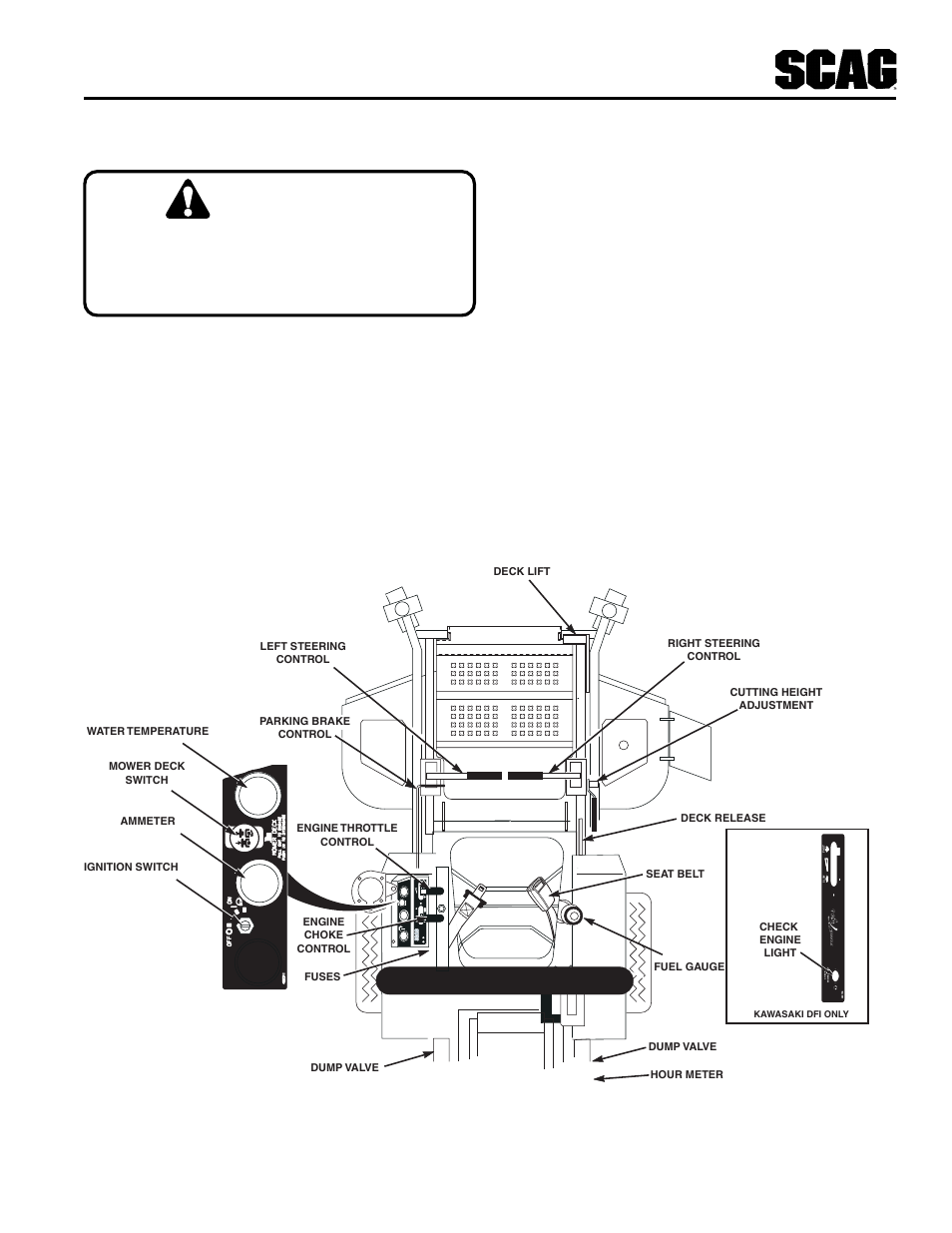 Caution, Operating instructions, 1 controls and instrument identification | Scag Power Equipment STT User Manual | Page 17 / 129