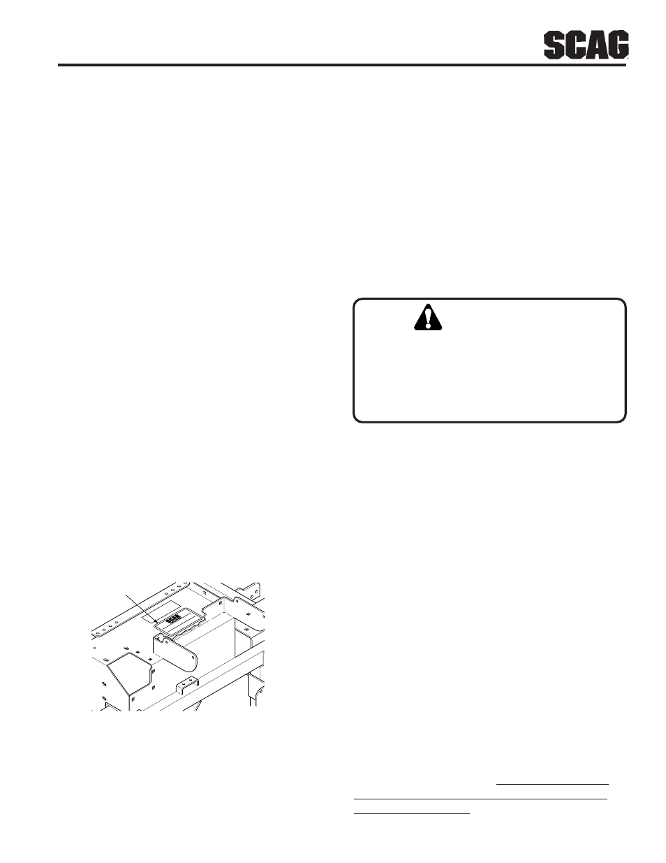 Warning, General information, 1 introduction | 2 direction reference, 3 servicing the engine and drive train components, Figure 1-1 tractor serial number plate location | Scag Power Equipment STT User Manual | Page 5 / 129