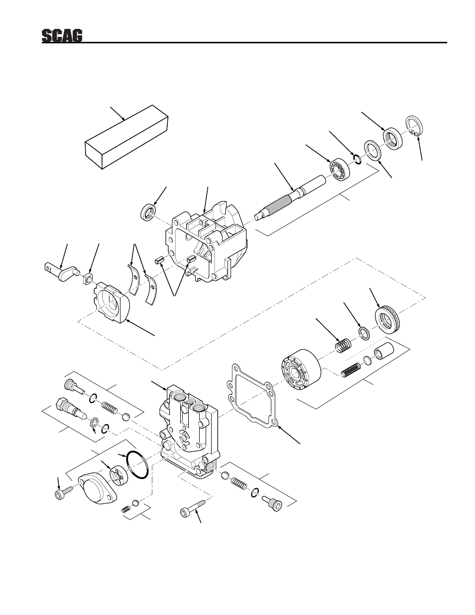 Hydraulic pump assembly, Overhaul seal kit | Scag Power Equipment SWZ User Manual | Page 27 / 36