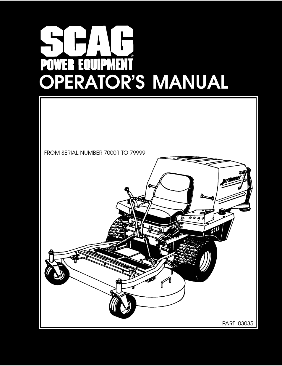 Scag Power Equipment STR User Manual | 84 pages