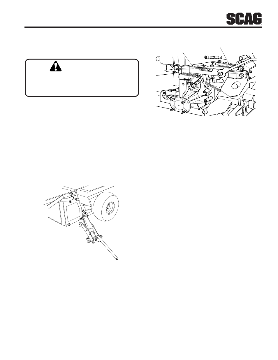 Warning, Adjustments | Scag Power Equipment STR User Manual | Page 29 / 84