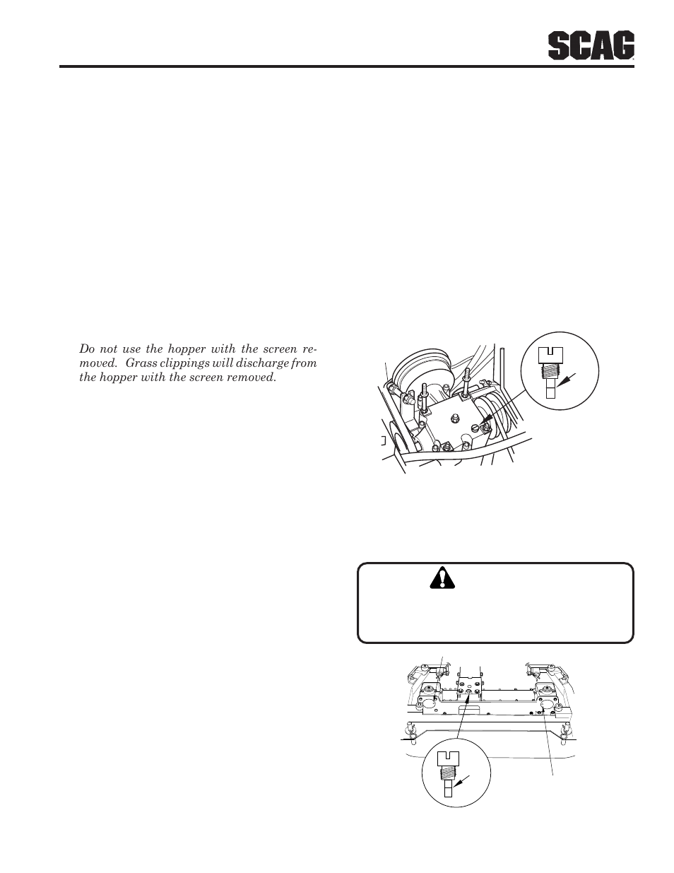 Caution | Scag Power Equipment STR User Manual | Page 45 / 84