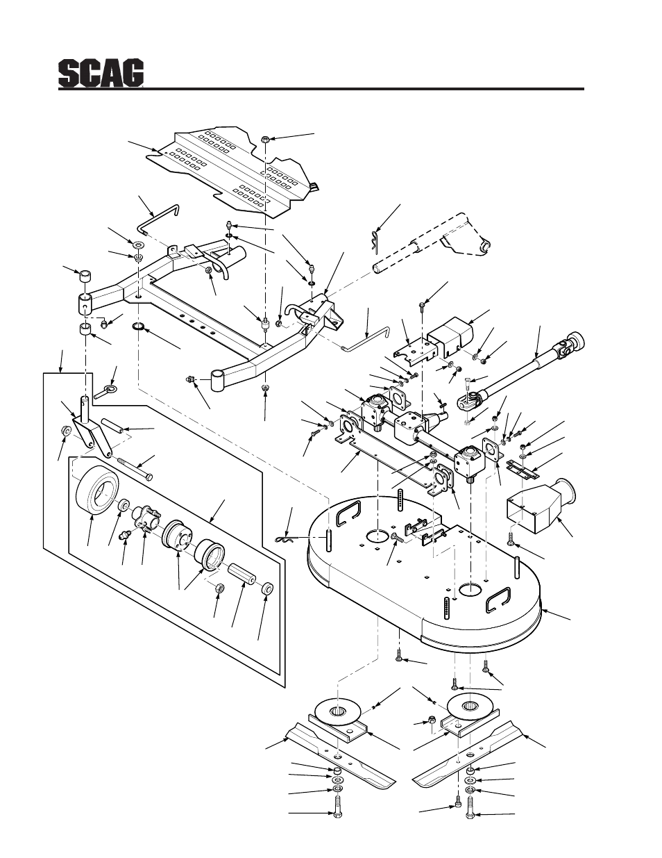 Cutter deck | Scag Power Equipment STR User Manual | Page 48 / 84