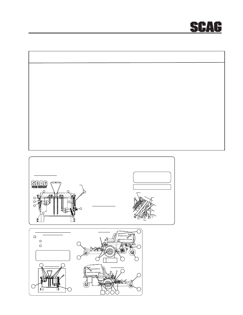 Replacement decals and information plates, Important adjustment procedures, Ref. part. no. number description | Scag Power Equipment STR User Manual | Page 81 / 84