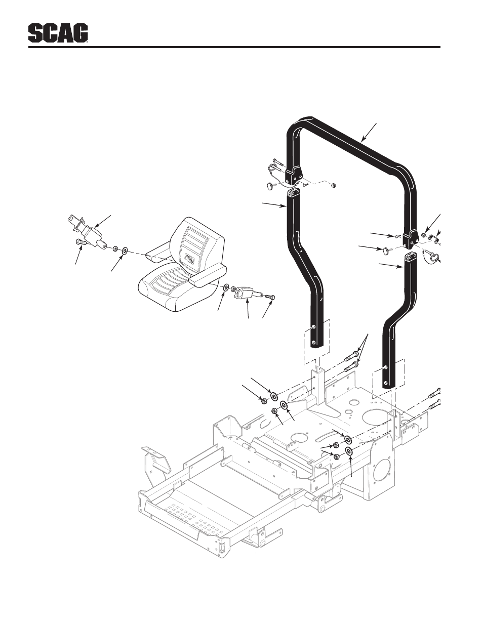 Stwc roll-over protection system | Scag Power Equipment STWC WILDCAT STWC48V-25CV User Manual | Page 13 / 34
