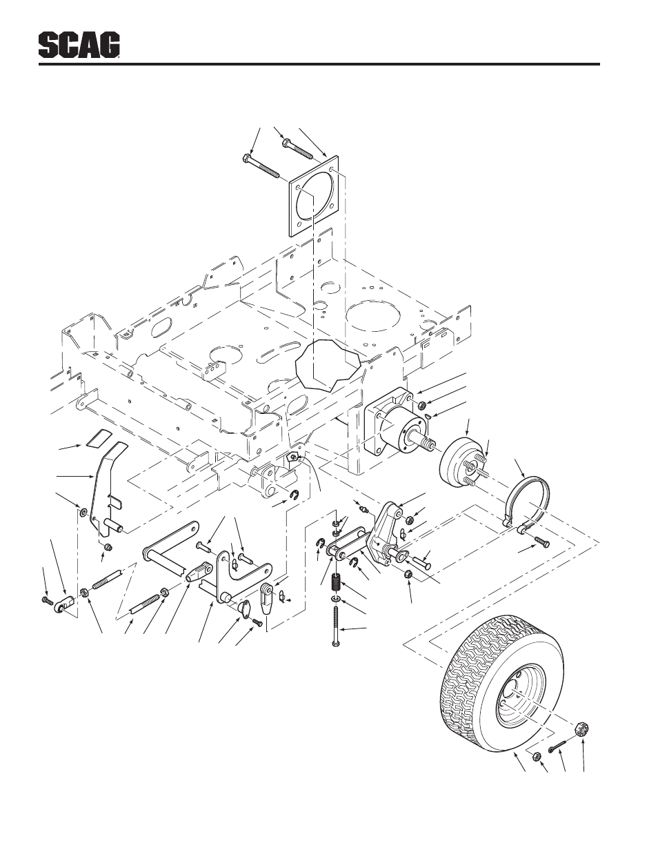 Brake components | Scag Power Equipment STWC WILDCAT STWC48V-25CV User Manual | Page 21 / 34