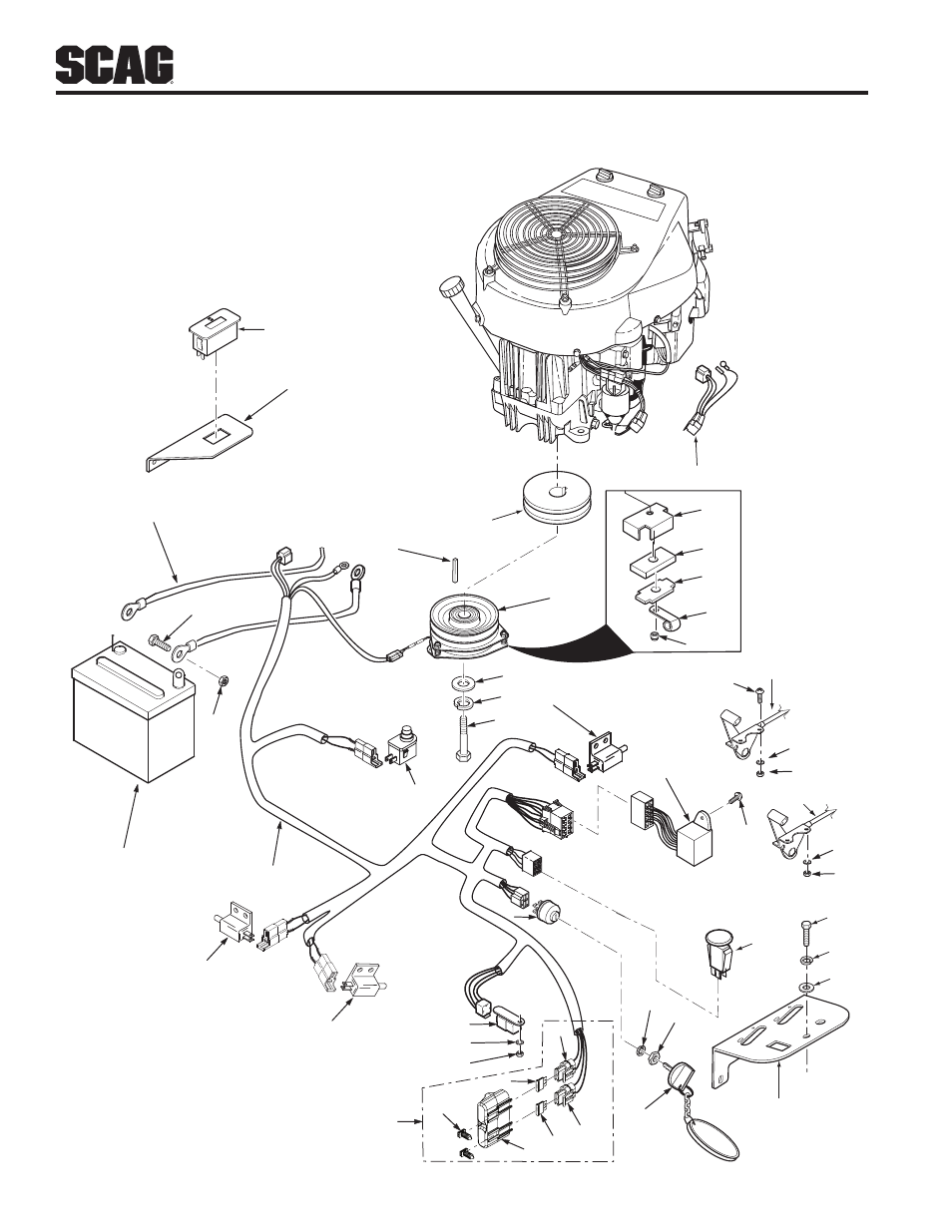 Electrical system - kohler & kawasaki air-cooled | Scag Power Equipment STWC WILDCAT STWC48V-25CV User Manual | Page 25 / 34