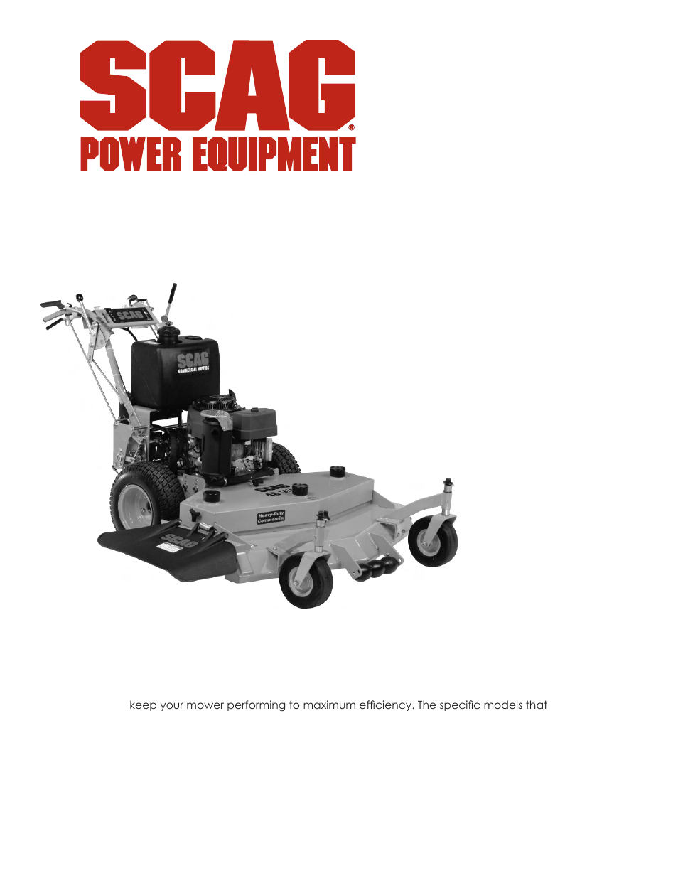 Scag Power Equipment WALK-BEHIND SWZ48V-17KAI User Manual | 92 pages