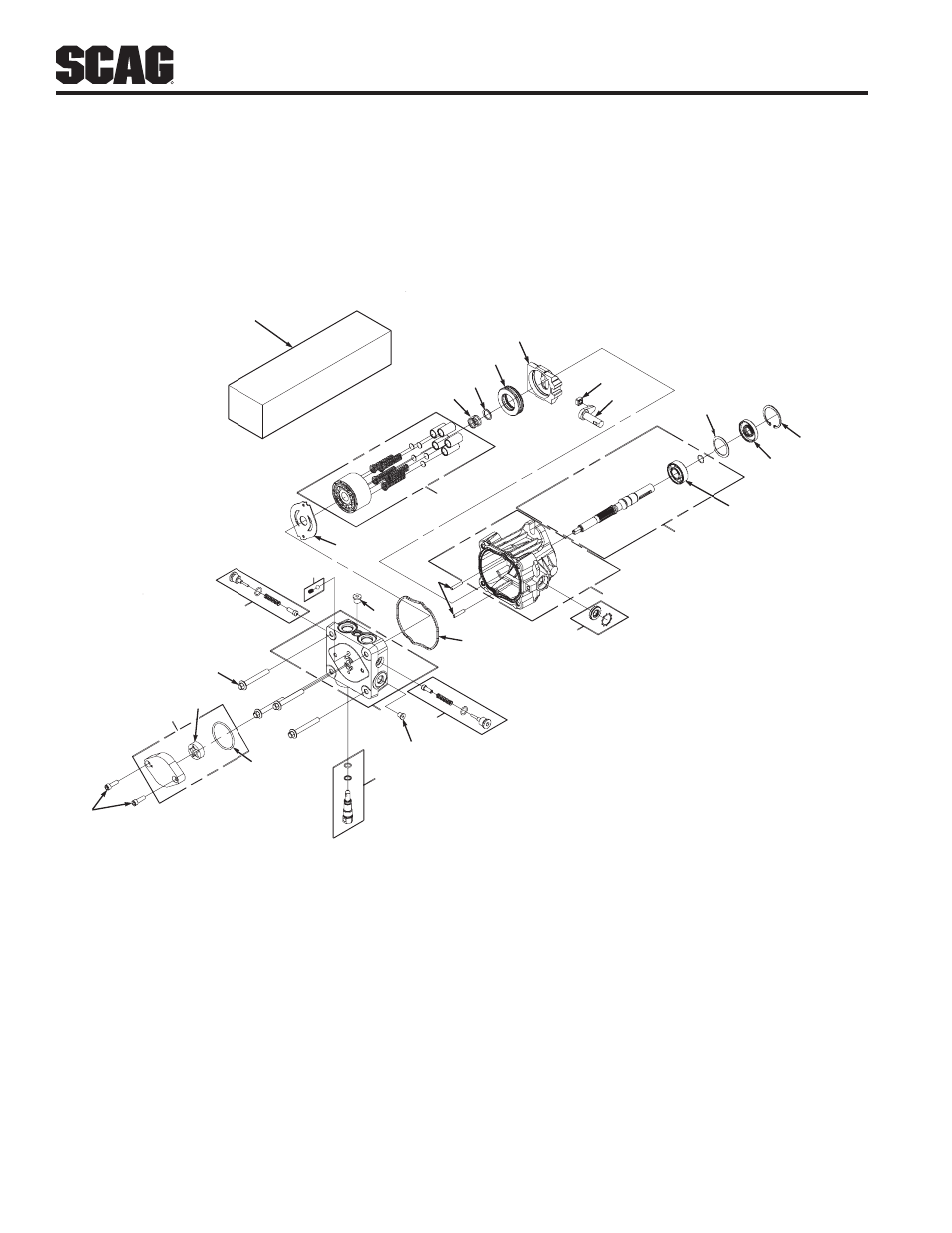 Hydraulic pump assembly | Scag Power Equipment WALK-BEHIND SWZ48V-17KAI User Manual | Page 56 / 92