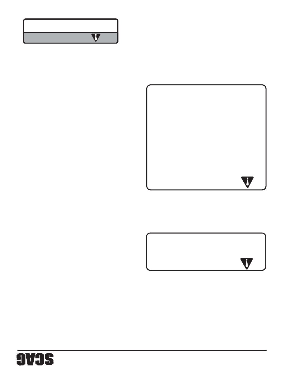 Adver tencia, Advertencia | Scag Power Equipment WALK-BEHIND SWZ48V-17KAI User Manual | Page 84 / 92