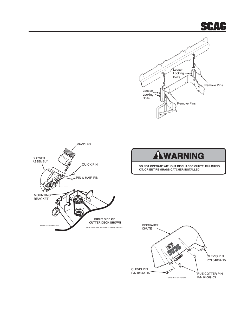 Warning | Scag Power Equipment GC-STC-V User Manual | Page 7 / 20