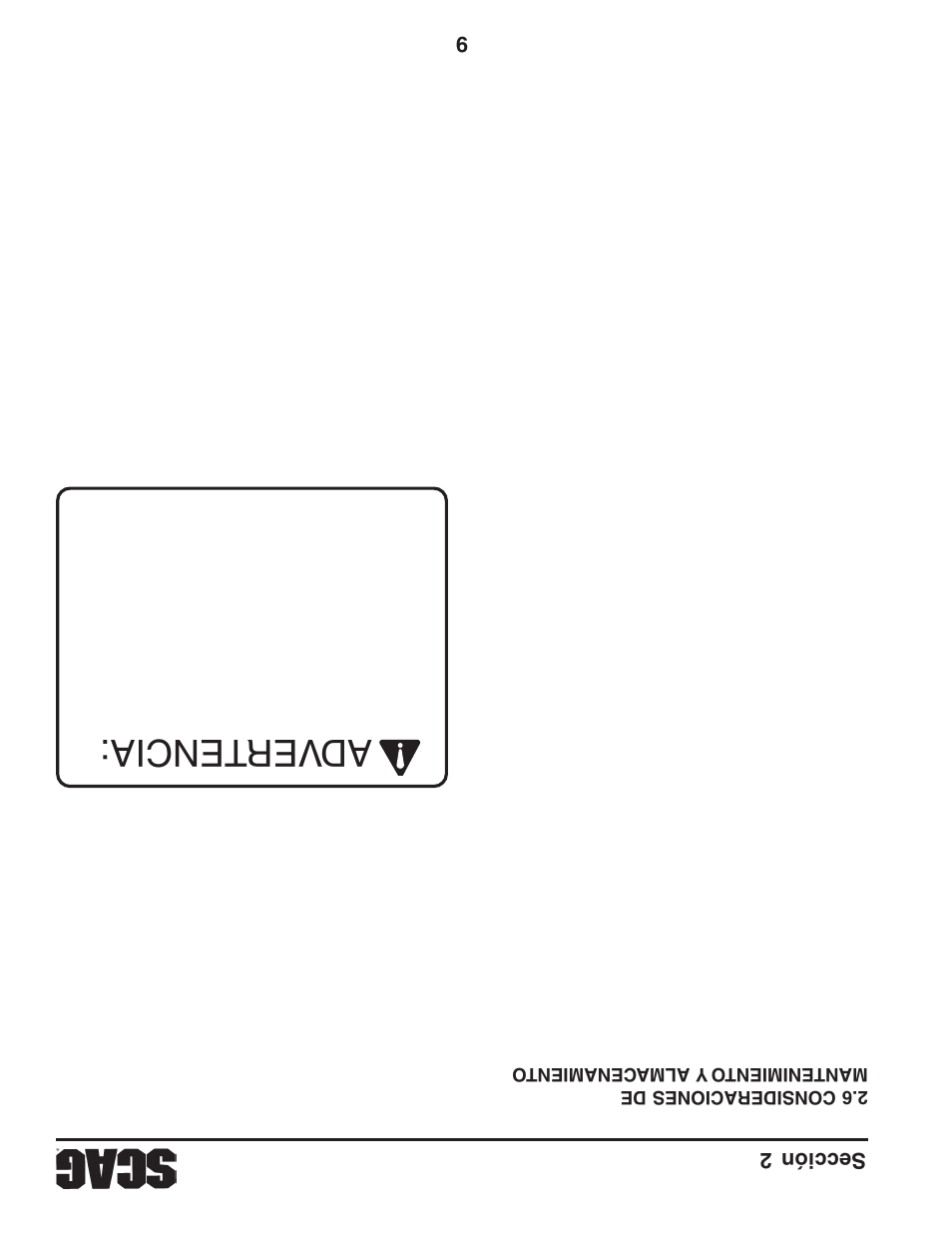 Adver tencia | Scag Power Equipment STWC61V-25KA-LC User Manual | Page 108 / 120