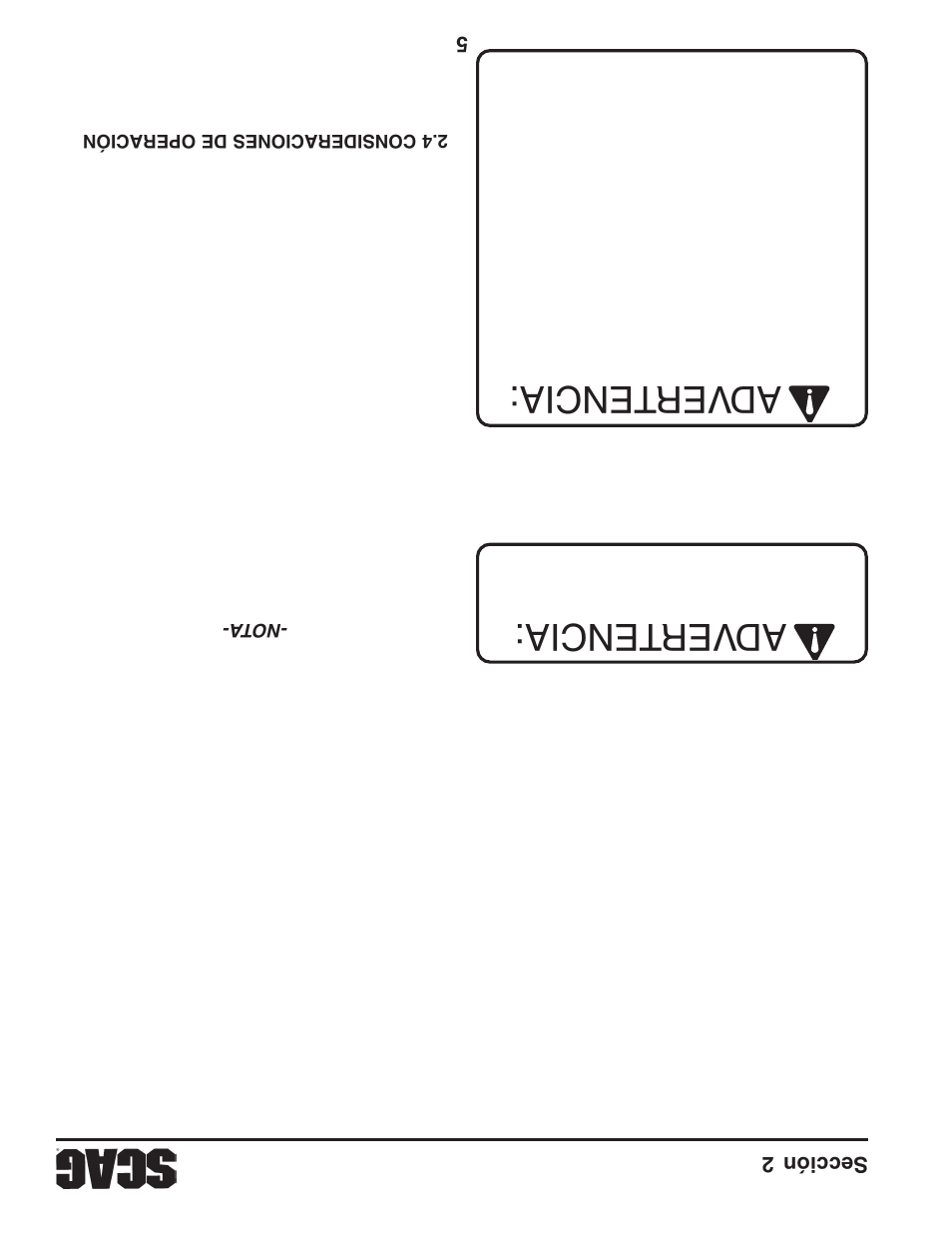 Adver tencia: adver tencia | Scag Power Equipment STWC61V-25KA-LC User Manual | Page 112 / 120