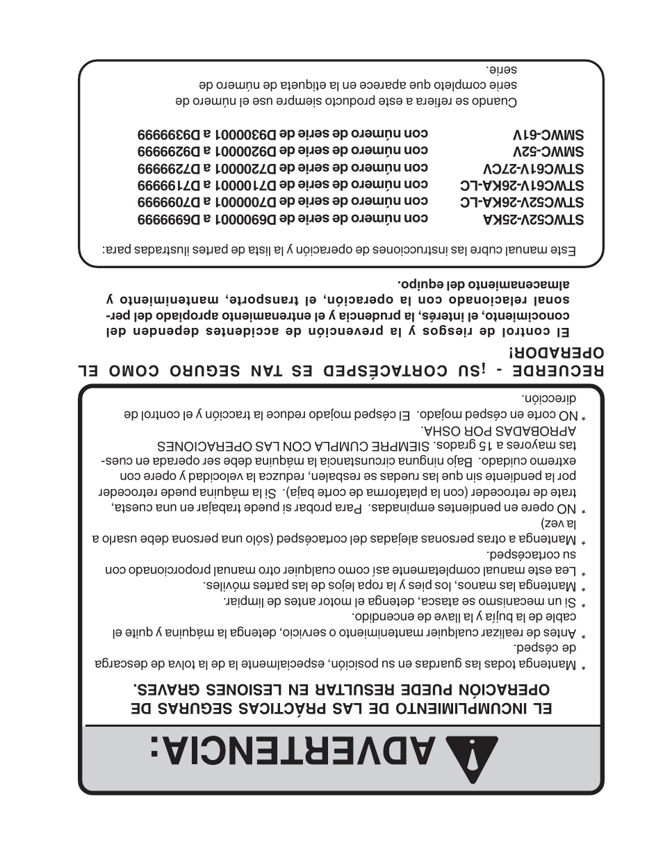 Scag Power Equipment STWC61V-25KA-LC User Manual | Page 119 / 120
