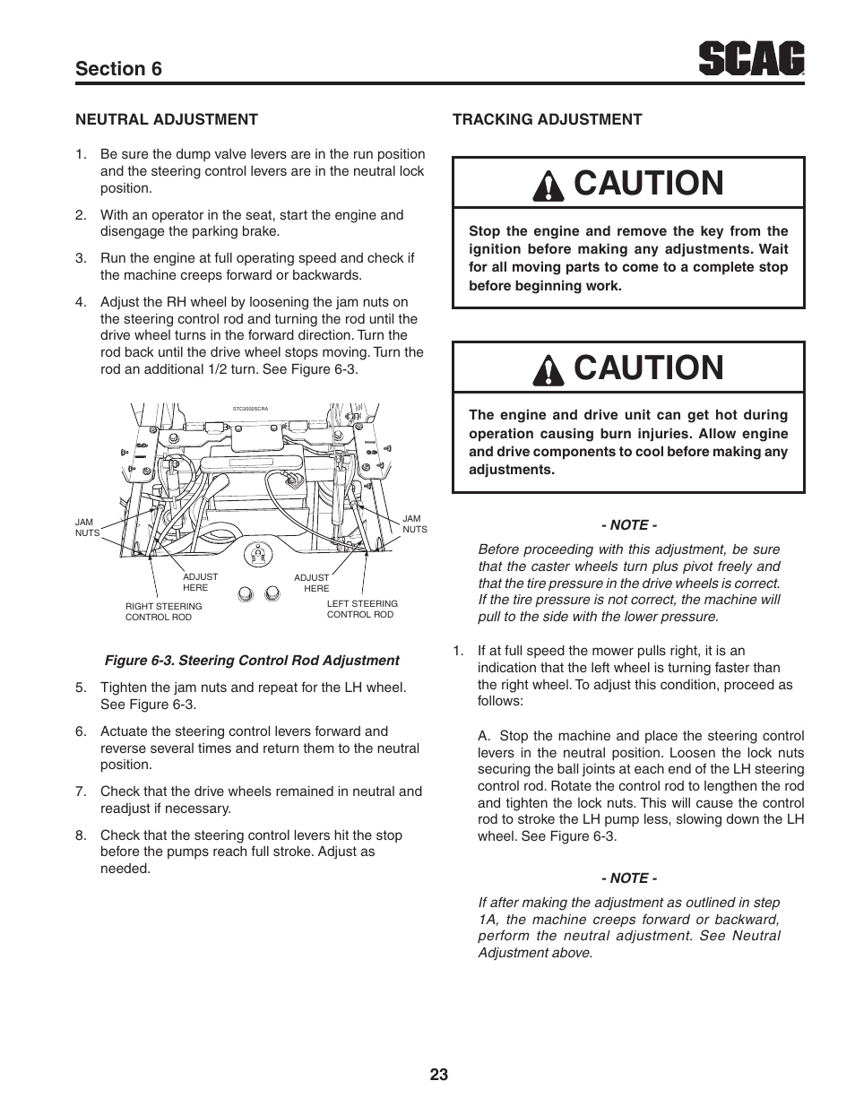 Caution | Scag Power Equipment STWC61V-25KA-LC User Manual | Page 27 / 120