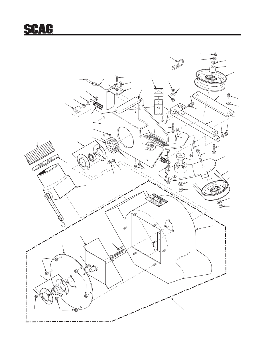 18 gc-stt blower housing assembly | Scag Power Equipment GC-STT-CS User Manual | Page 20 / 28