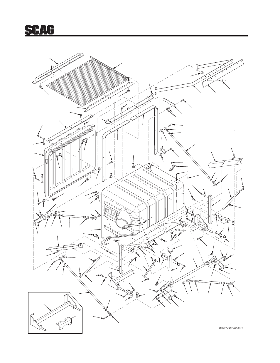 Ab b c c, 22 gc-stt-cs hopper components | Scag Power Equipment GC-STT-CS User Manual | Page 24 / 28