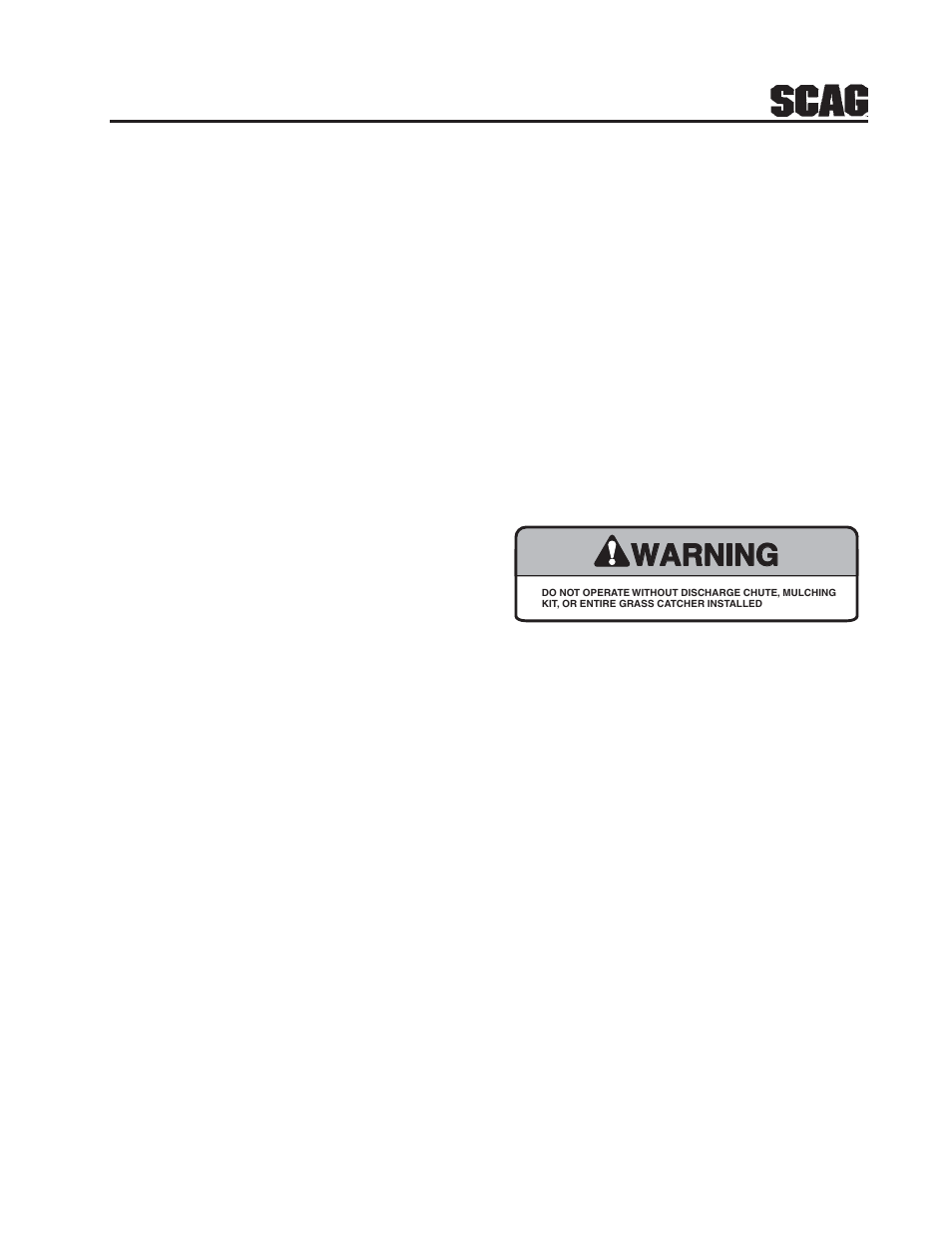 Warning | Scag Power Equipment GC-STT-CS User Manual | Page 3 / 28