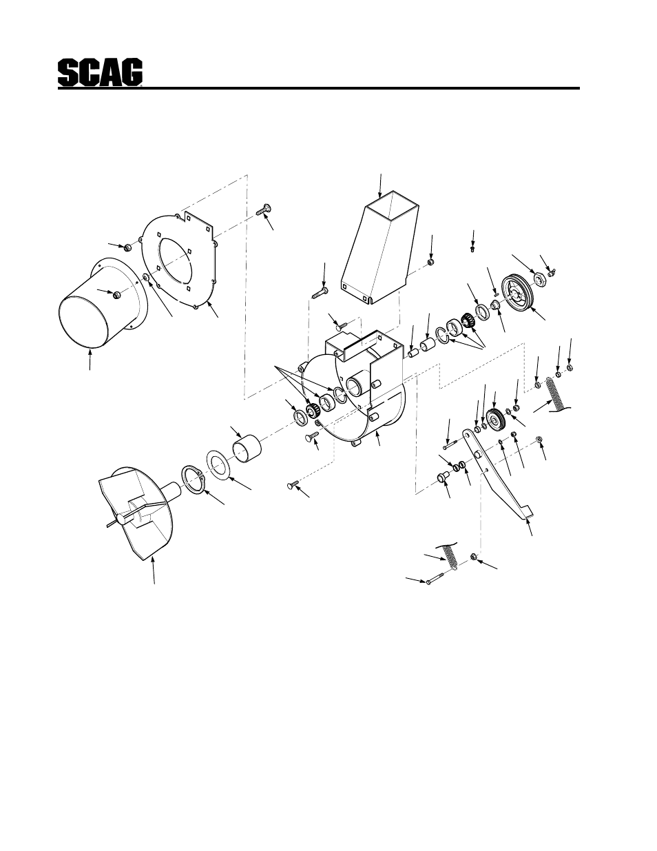 Blower assembly | Scag Power Equipment SCR User Manual | Page 48 / 75