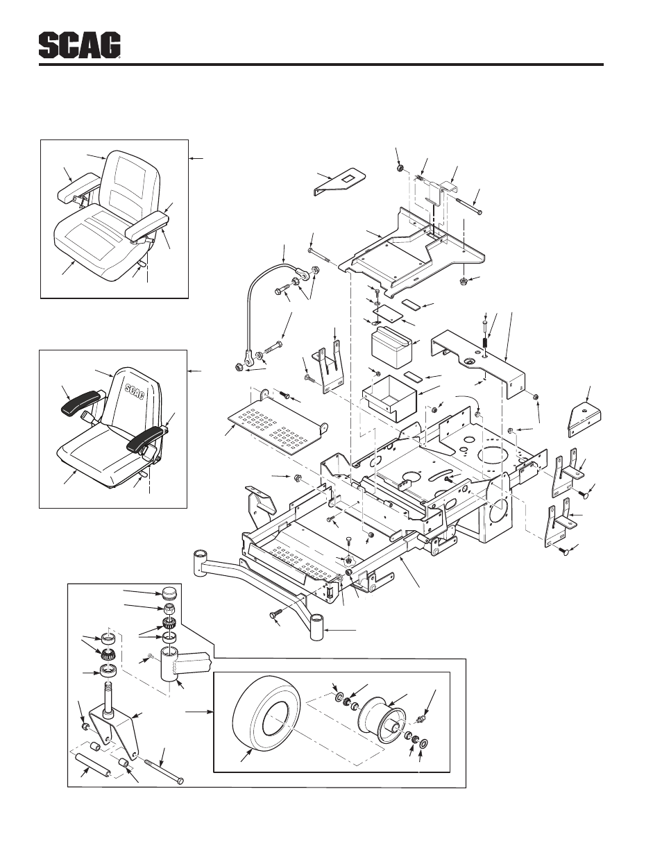 Sheet metal components | Scag Power Equipment SMTC-48V User Manual | Page 10 / 34