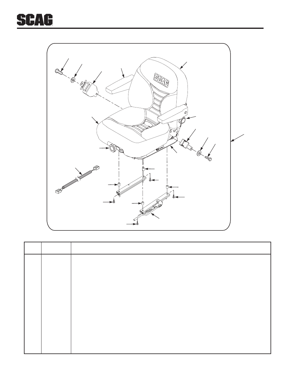 Stc suspension seat | Scag Power Equipment SMTC-48V User Manual | Page 14 / 34