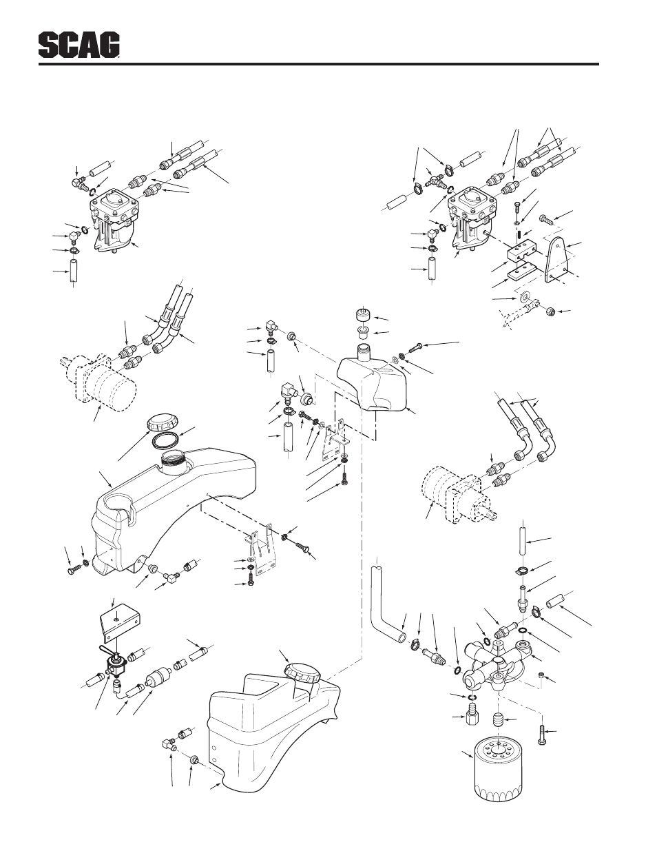 Fuel and hydraulic system | Scag Power Equipment SMTC-48V User Manual | Page 26 / 34