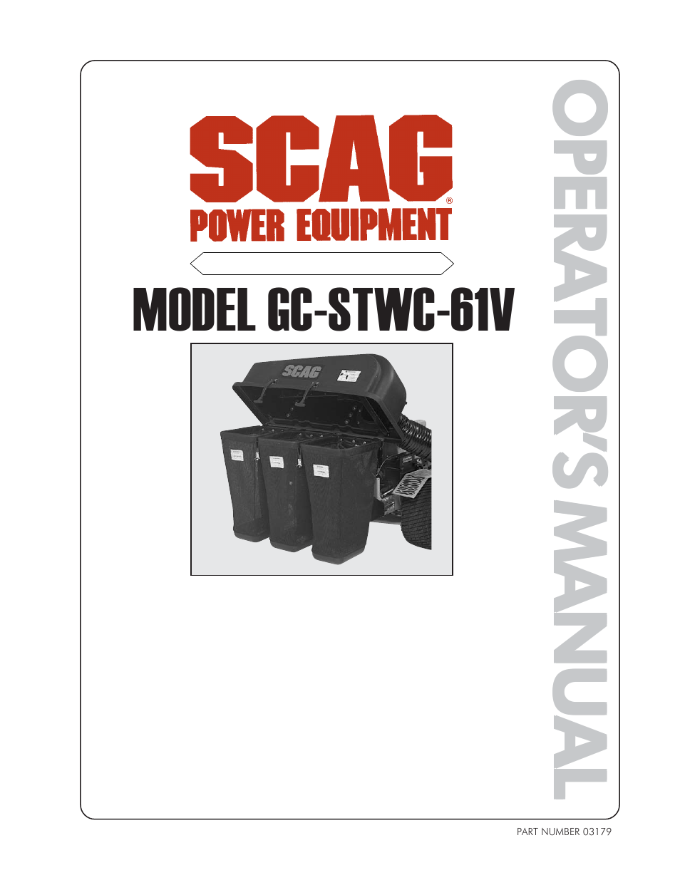 Scag Power Equipment GC-STWC-61V User Manual | 20 pages