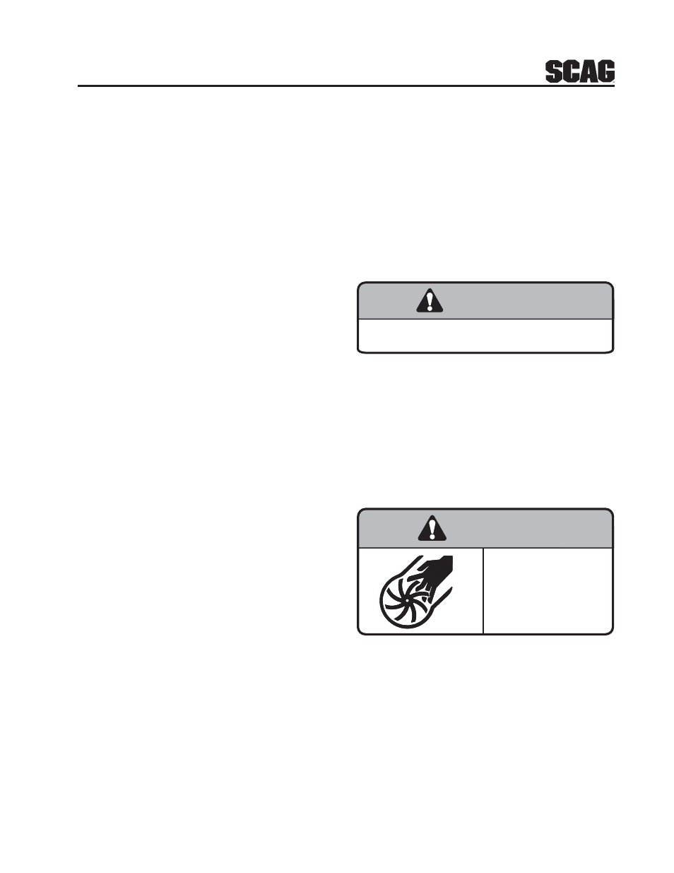 Danger, Warning | Scag Power Equipment GC-STWC-61V User Manual | Page 3 / 20