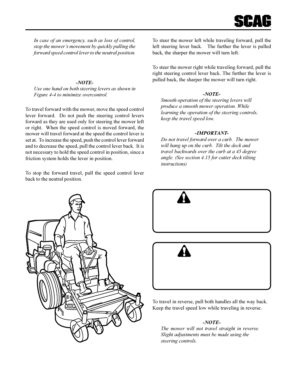 Caution | Scag Power Equipment SCAG SCR User Manual | Page 15 / 75