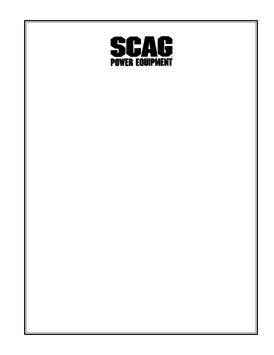 Scag Power Equipment SCAG SCR User Manual | Page 3 / 75