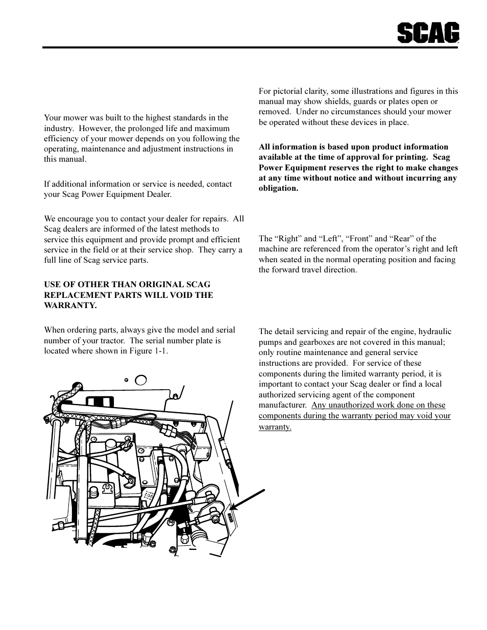General information | Scag Power Equipment SCAG SCR User Manual | Page 5 / 75
