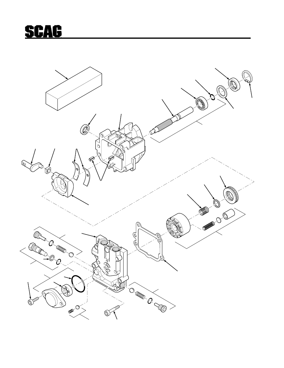 Hydraulic pump | Scag Power Equipment SCAG SCR User Manual | Page 54 / 75