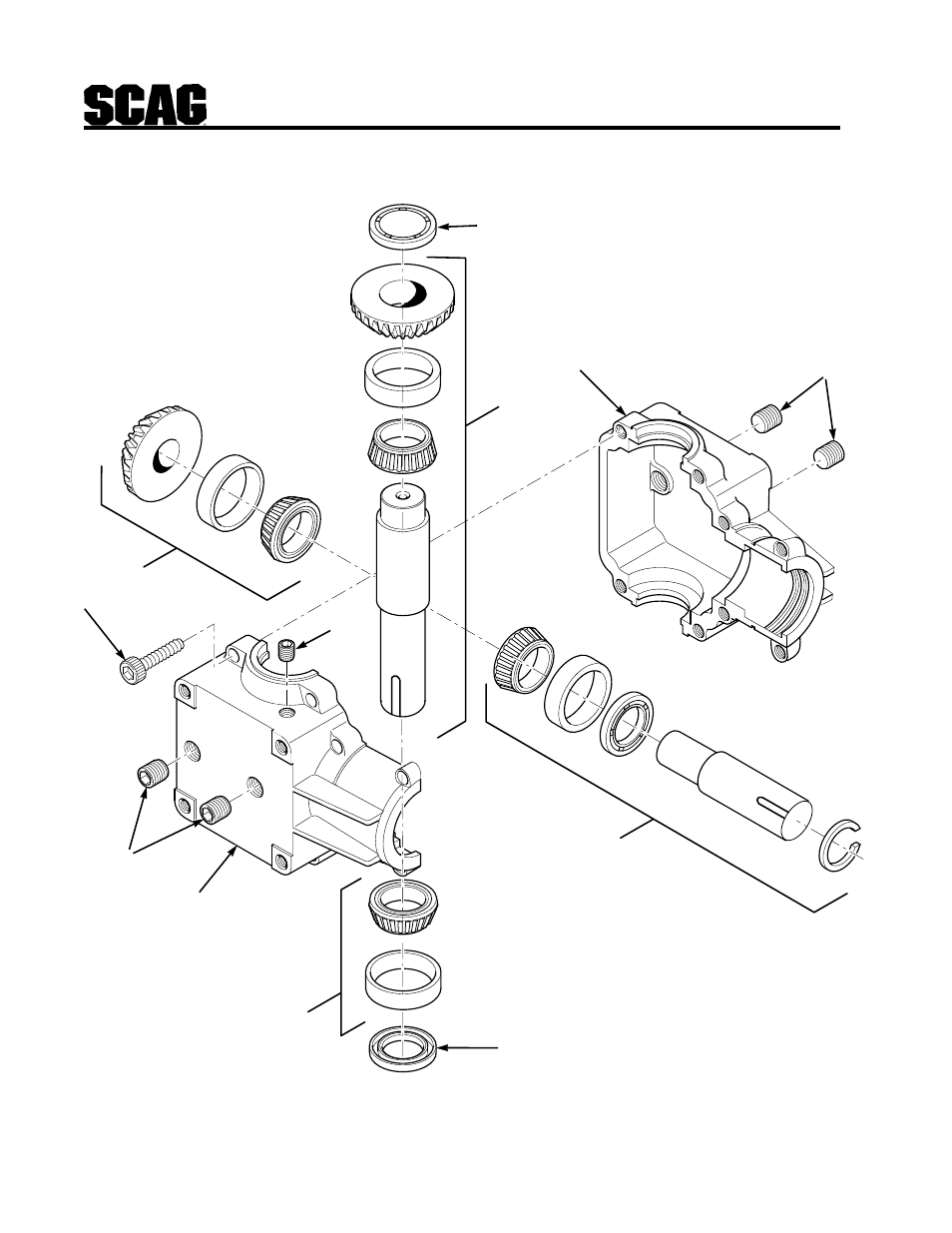 Cutter deck drive gearbox | Scag Power Equipment SCAG SCR User Manual | Page 56 / 75
