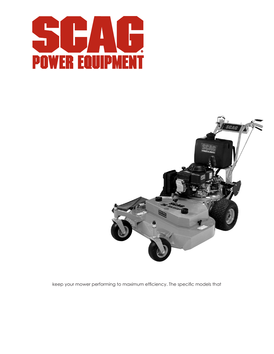 Scag Power Equipment SW32-15KAI User Manual | 76 pages