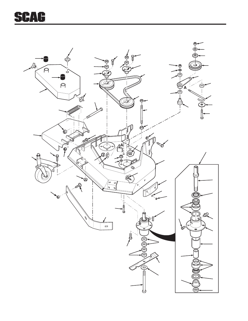 32" & 36a cutter decks | Scag Power Equipment SW32-15KAI User Manual | Page 34 / 76